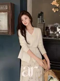 (보들보들/프리미엄울앙고라소재/지금부터겨울까지쭈욱) 로메인 앙고라 허리스트랩 브이넥 울 가을가디건 cd3724