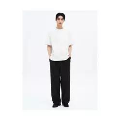 8SECONDS [4WAY STRETCH] 와이드핏 밴딩 슬랙스 블랙 4891500 425321LY15