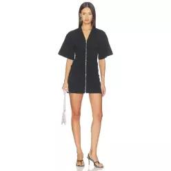 리볼브직영몰 Alexander Wang Gathered T shirt Dress With Continuous Loop Zippe AWAR-WD89 Mini