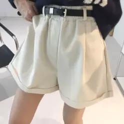 버터 핀턱 A라인 밴딩 벨트세트 코듀로이 가을 롤업 반바지 (4color)