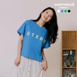 [X슈퍼띵스] 25NEW 세미크롭 아트웍 티셔츠 4종