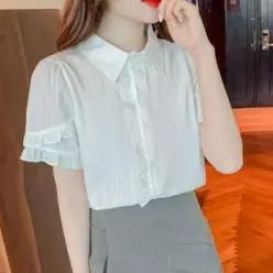 [하프클럽/]여성 프릴 이중 소매 긴팔 블라우스 페미닌 상의
