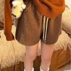 [하프클럽/]데일리 여자 뽀글이 따뜻한 데일리 숏팬츠 포인트 아이템 데일