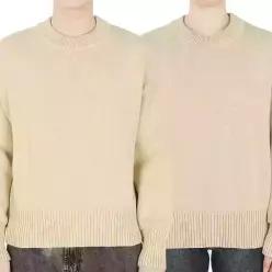 디몬트 23 S/S 아미 공용 하트 자수 로고 니트 스웨터(베이지) UKS008 016 714
