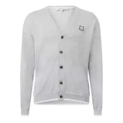 Maison Kitsune 메종 키츠네 여우 머리 패치 정규 카디건 - 회색 7832627