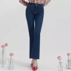 [뱅뱅] 여성 라이크라 세미 부츠컷 데님_인디고