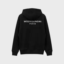 우영미 [명품] 백로고 후드집업 블랙 남성 자켓 W261TS47741B