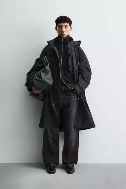자라 ZARA 탈부착 투인원 파카 - 블랙 3918/333/8001243052