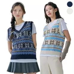 [체이스컬트] V-NECK 패턴 VEST/2Color