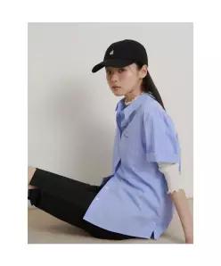 빈폴 레이디스 B. my 스트라이프 세미오버핏 반소매 셔츠 블루 BF6465N22P N22P 6