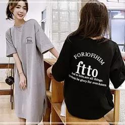 통넓은 홈웨어 체형커버 편한원피스 여성 반팔 원피스 M20WF6159A 블랙