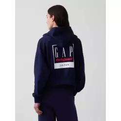 GAP 갭 헤비웨이트 프렌치테리 오버사이즈 GAP 로고 후드집업 지퍼업 파카 - 네이비 그외 각종 642162