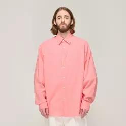 카고브로스 CB PASTEL POPLIN OVER SHIRT (PINK) - black