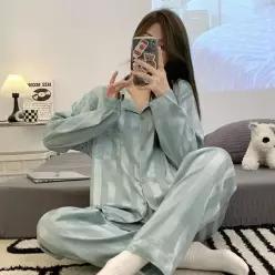 [라일리여성언더웨어] Rly 잠옷 세트 여성 스트라이프 파자마 홈웨어 4종