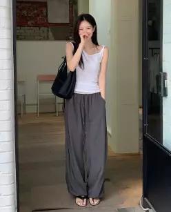 리몽 셔링 조거팬츠 / 셔링팬츠 조거팬츠 나일론팬츠 여름조거 밴딩팬츠 와이드팬츠 썸머팬츠 데일리팬츠