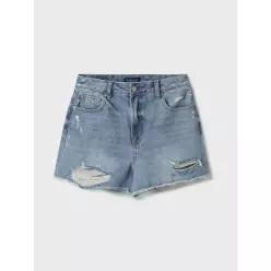 후아유 Destr오와이 OYed Short 데님 청 반바지 WHTJF2637F 495788