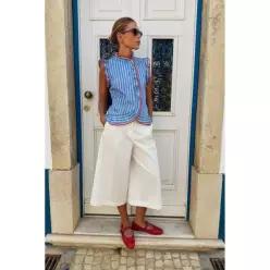 ZARA LEATHE 더R BALL 볼ERINA FLAT 플랫S - Red 레드 2525/810/600