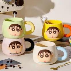 짱구 귀여운 3D페이스 자석 탈부착 머그컵 500ml