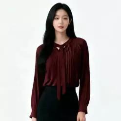 태그미 플리츠 블라우스 2종세트(블라우스1종+슬리브리스1종)