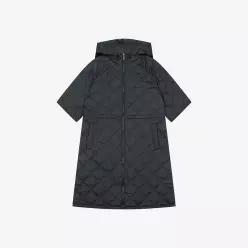 씨 퀼팅 후드 롱 점퍼 SLVIX2753