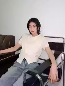 제너럴아이디어 generalideastandard 베이직 카라 하프 가디건 IVORY WBE2L04528