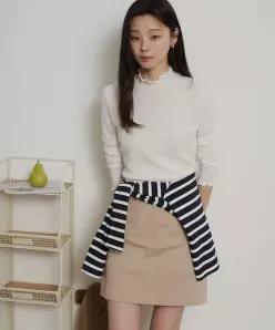 빈폴 레이디스 B. my 골지 러플넥 저지 블라우스 - 아이보리 BF6241N040 N 6098978