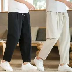 [라일리의류] Rly 배기 슬랙스 면마 벌룬 남성여름바지 남자바지