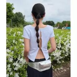 엘무드 우먼 센터피스 티셔츠 헤더그레이 6062340 L6AT0009GY