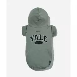 YALE 투톤아치 도기 후드 라이트 강아지옷 카키
