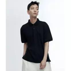 무신사 스탠다드 MUSINSA STANDARD [쿨탠다드] 릴렉스 핏 피케 폴로 셔츠 [블랙] 3