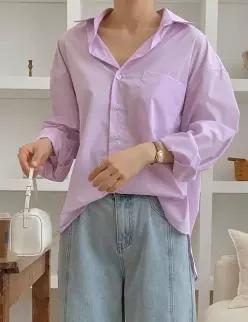 MADE 실루엣 힙커버 라운딩 셔츠 (2 color)