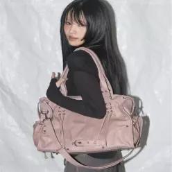 팬시클럽 벨티드 워싱 레더백 (BABY PINK) F25QE990 F25QE990PK