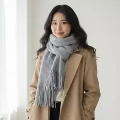 [하프클럽/]니트 머플러 남성 여성 사각 숄가디건