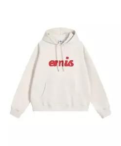 이미스 EMIS COLOR-BLOCK APPLIQUE HOODIE-IVORY