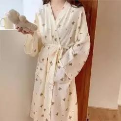 [라일리여성언더웨어] Rly 여성 파자마 가운 이지웨 데일리 잠옷