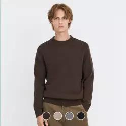 백화점 지오다노 남자 니트 스웨터 가을 기본 크루넥 울혼방 056910