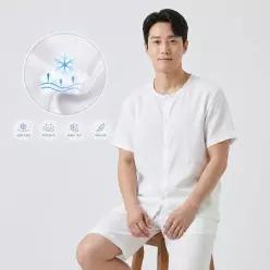 [하프클럽/TRY]TRY 국내산 남성 새모시 전타상의 1매입 반팔런닝 여름 시원한