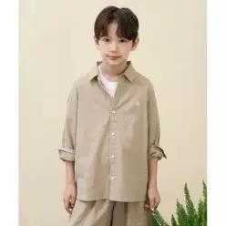 빈폴 키즈 클래식 산들 오버핏 셔츠 - 베이지 6777380 BI6764U02A