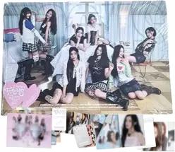 Hearts2Hearts Focus 첫 번째 미니 앨범 [B Ver.] 사진집 + CD 2장의 포토카드 엽서 터 스티커
