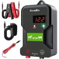 15KM/9.32Miles 전기 울타리 에너자이저 2 줄 LCD 디스플레이 12KV 컨트롤러 농장 가축 소 말