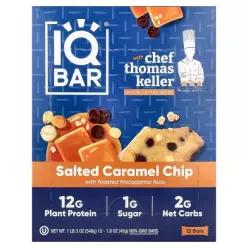 IQBAR, Plant Protein Bar, Salted Caramel Chip With Toasted Macadamia Nuts, 12 Bars, 1.6 oz (45 g) Ea