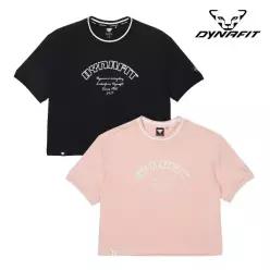 DYNAFIT 다이나핏 여성 면혼방 크롭 반팔티 CREAM 블랙 핑크 YWU23210UJB 2818227