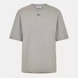 Off White 오프 화이트 크루넥 반팔 스케이트 티셔츠 - 회색/검정 7641659
