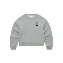 우먼 C로고 맨투맨 멜란지 그레이 7044059 CO2603CR81MG