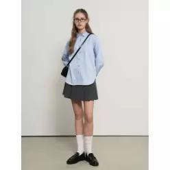 제너럴아이디어 GENERALIDEA 링클프리 라운드 카라 블라우스 [SKY BLUE] GF1LBL504 GF1LBL504SB 239044