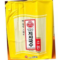 오뚜기 치자 국수 3kg 천연 색소 노란 면 요리 업소