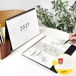 2027 모뉴 더베이직 캘린더 XL3 (대형 탁상달력 A4 큰 칸 3개월 3단 메모 학교 병원 업무 음력 스케줄 일정관리 2027년 28년2월)