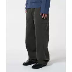 DIVEIN X PINOKI WASHED REGULAR COTTON PANTS (CHARCOAL)