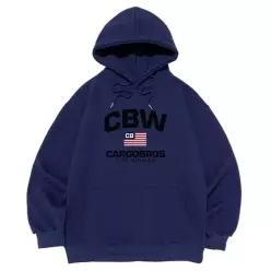 포 우먼 [기모선택] CBW 아메리칸 클래식 로고 후드 티셔츠 (블루) 7000045243 CBW