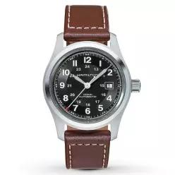 Hamilton 뉴 해밀턴 카키 필드 42MM 브라운 가죽 스트랩 오토매틱 남성용 시계 H70555533 636614